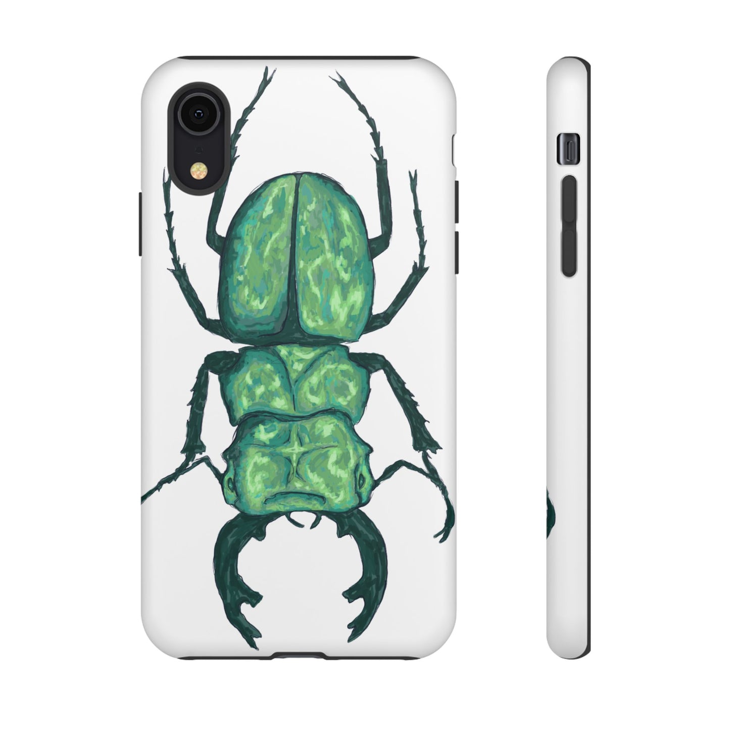 Green Beetle Phone Case - Tough Cases, Insect Lover Gift, Nature Lover Accessory, Unique Phone Cover, Eco-Friendly Design