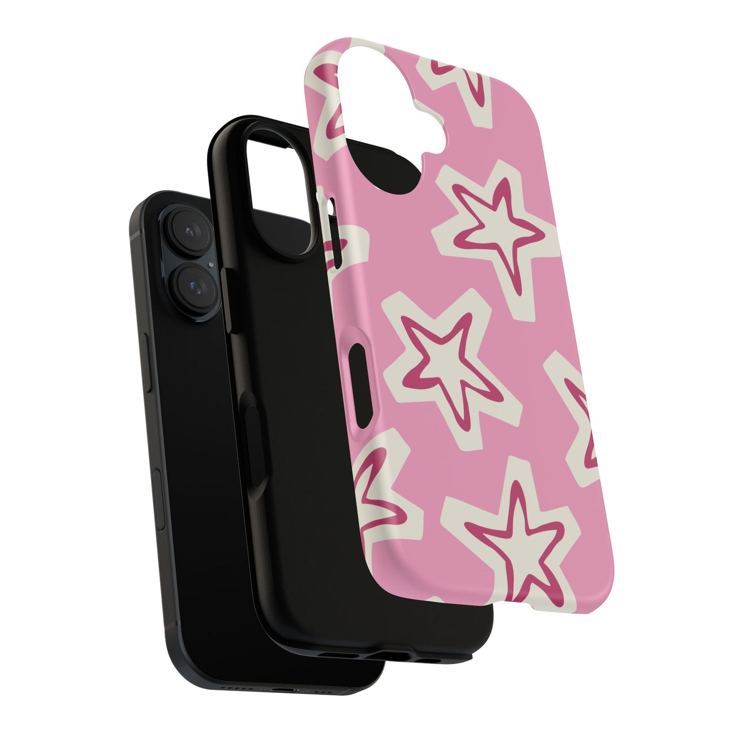 Starry Pink Phone Case | Tough Cases for Trendy Protection, Cute Gift, Fun Design, Holiday Match, Everyday Use