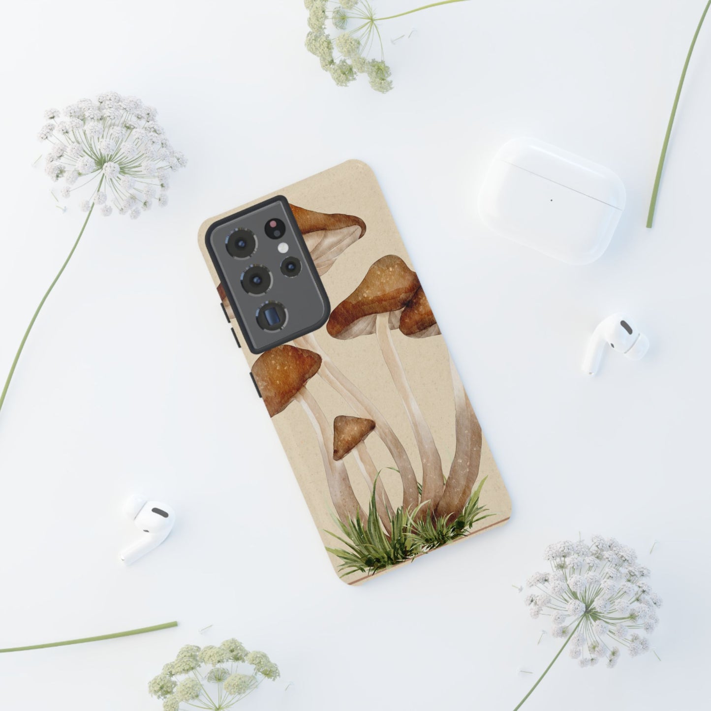 Mushroom Phone Case - Nature Lover, Eco-Friendly Gift, Cute Cell Phone Cover, Aesthetic Tech Accessory, Unique Fall Decor, Artsy Phone Cases, Cute, Gift for Her, Nature-inspired Designs, Durable Cases