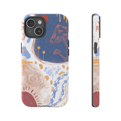 Artistic Phone Case with Abstract Design, Tough Phone Case, Unique Gift, Trendy Accessories, Modern Art Case, Stylish Tech Gear