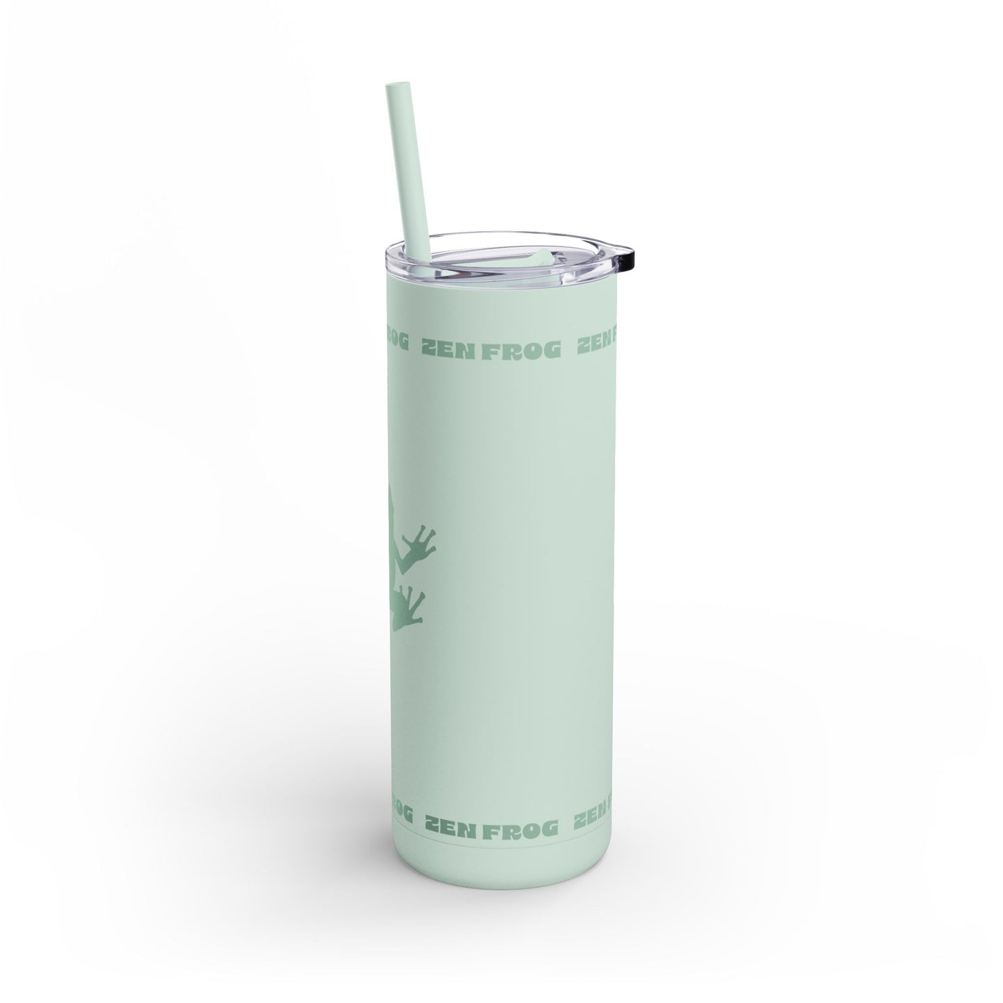 Zen Frog Skinny Tumbler, 20oz - Unique Drinkware for Nature Lovers, Eco-friendly Gift, Travel Cup, Summer Hydration, Stylish Reusable Cup