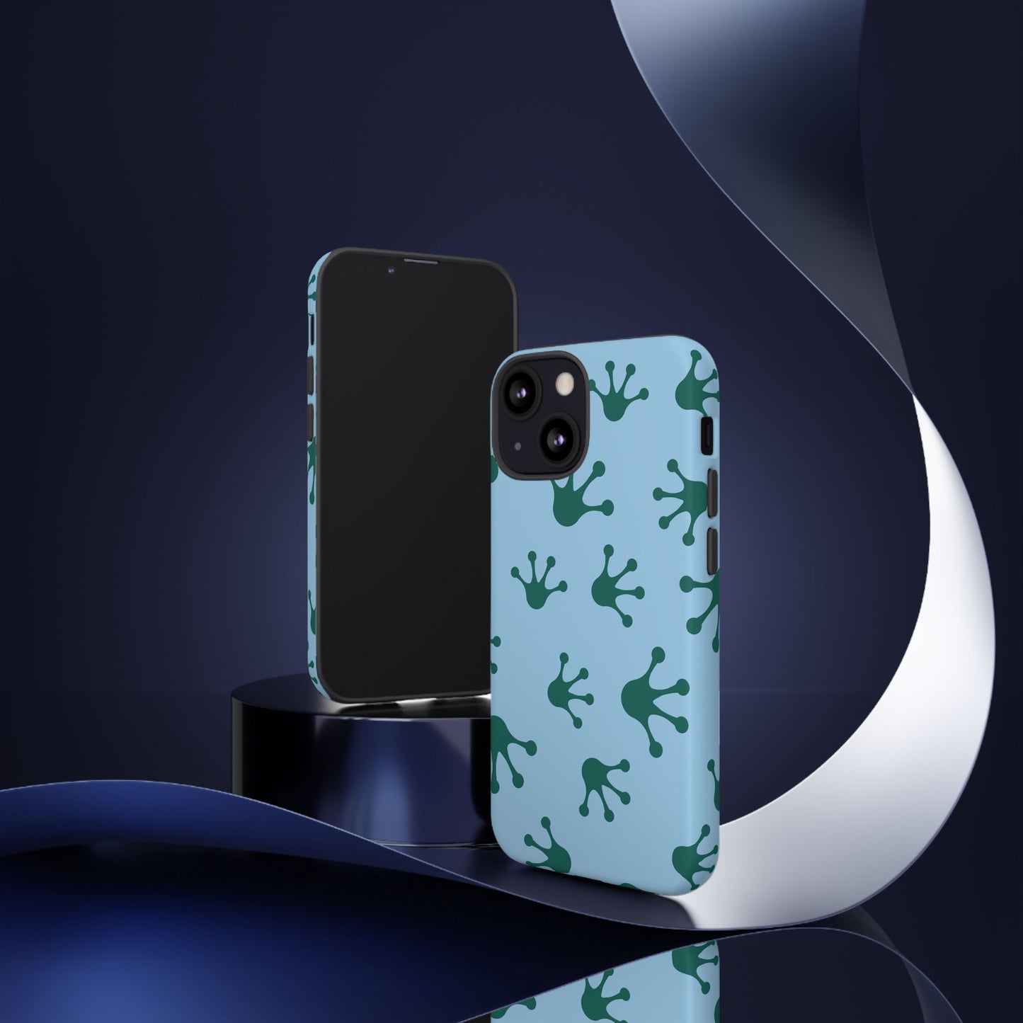 Frog Pattern Phone Case, Tough Cases for Nature Lovers, Unique Gift for Kids, Eco-Friendly Accessories, Stylish Cell Phone Cover, Cute Frog Print Pattern, Artsy Phone Cases