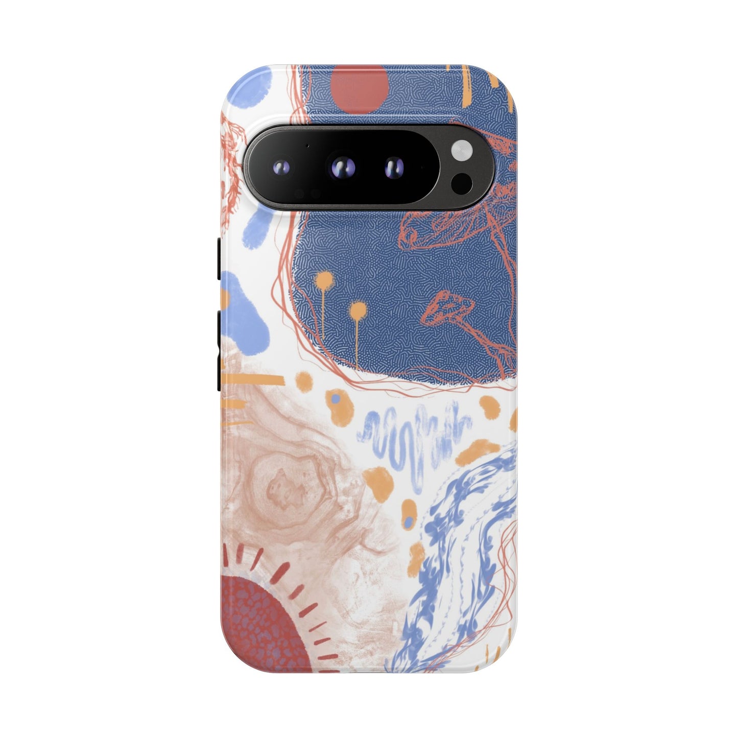 Artistic Phone Case with Abstract Design, Tough Phone Case, Unique Gift, Trendy Accessories, Modern Art Case, Stylish Tech Gear