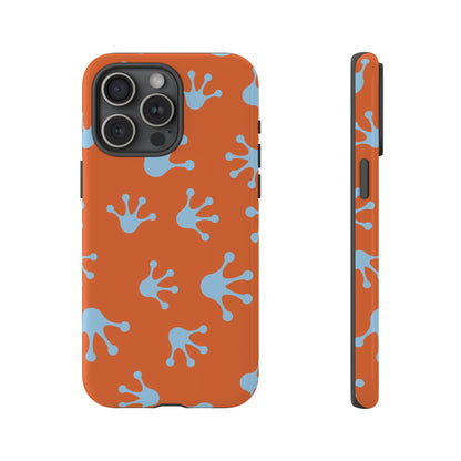 Frog Print Phone Case - Tough Cases, Orange Frog Design, Unique Gift, Fun Accessories, Vibrant Phone Cases, Cool Cases
