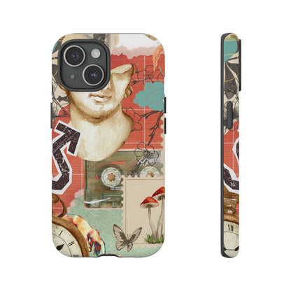 Artistic iPhone Case, Tough Cases with Vintage Design, Unique Phone Cover, Gift for Art Lovers, Protective Case for All Occasions, Vintage Collage Art