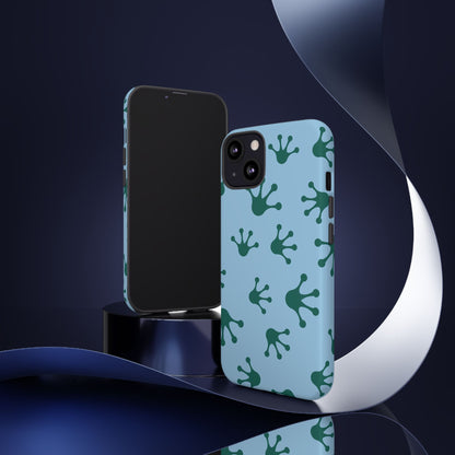 Frog Pattern Phone Case, Tough Cases for Nature Lovers, Unique Gift for Kids, Eco-Friendly Accessories, Stylish Cell Phone Cover, Cute Frog Print Pattern, Artsy Phone Cases