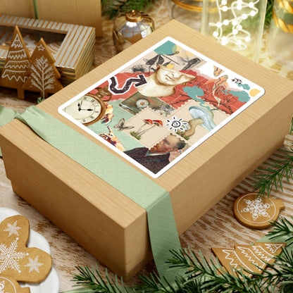 Artistic Kiss-Cut Stickers, Vintage Aesthetic Decals for Laptop, Journal, and Gift Giving, Perfect for Artists and Creative Souls