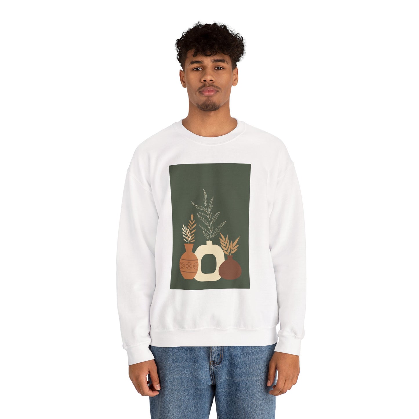 Fall-Inspired Botanical Crewneck Sweatshirt, Cozy Sweatshirt for Women, Warm Unisex Sweater, Autumn Gift,  Plant Lover Apparel