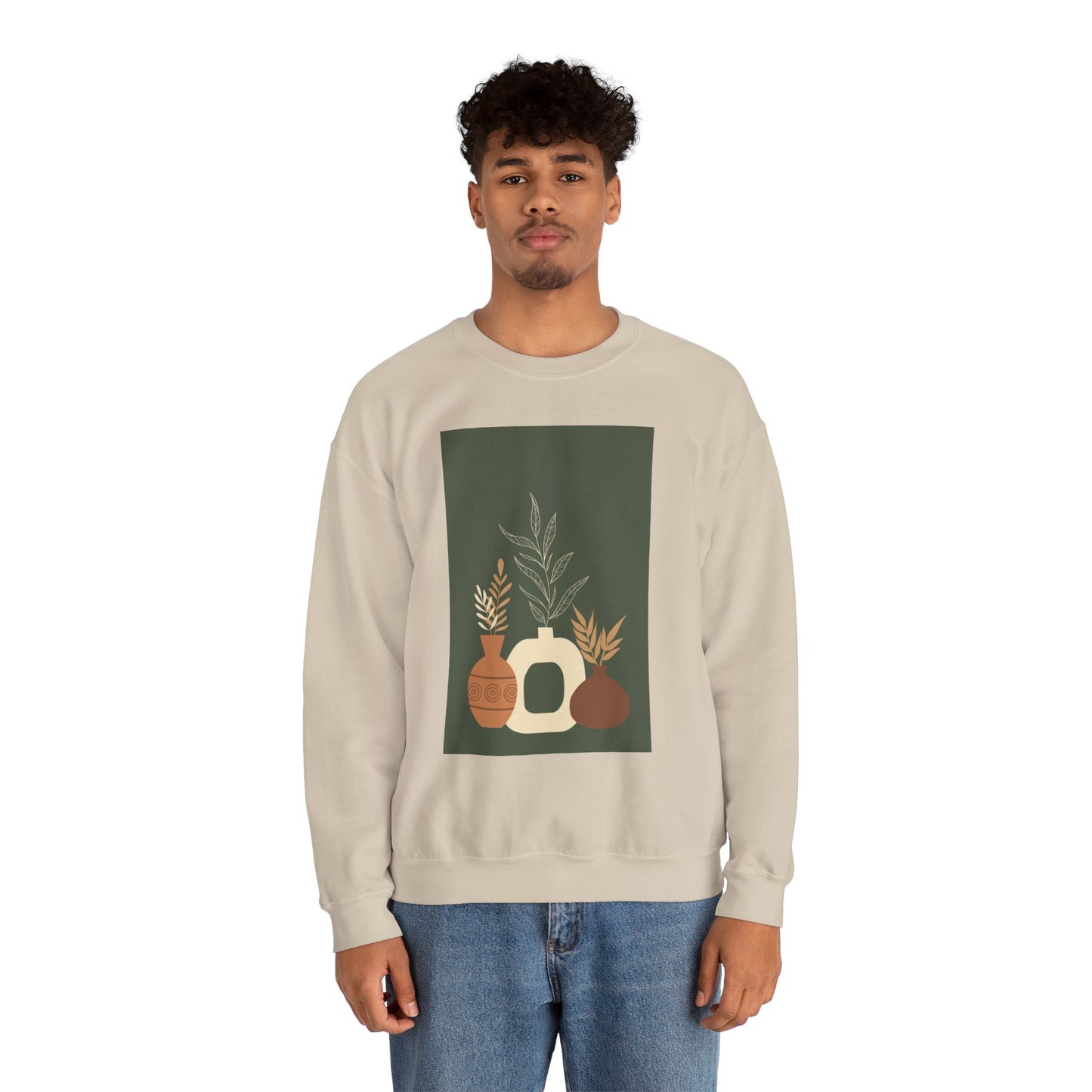 Fall-Inspired Botanical Crewneck Sweatshirt, Cozy Sweatshirt for Women, Warm Unisex Sweater, Autumn Gift,  Plant Lover Apparel