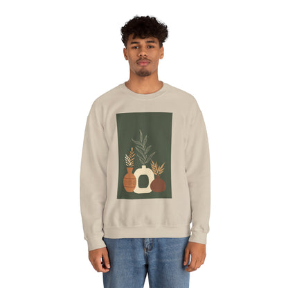 Fall-Inspired Botanical Crewneck Sweatshirt, Cozy Sweatshirt for Women, Warm Unisex Sweater, Autumn Gift,  Plant Lover Apparel