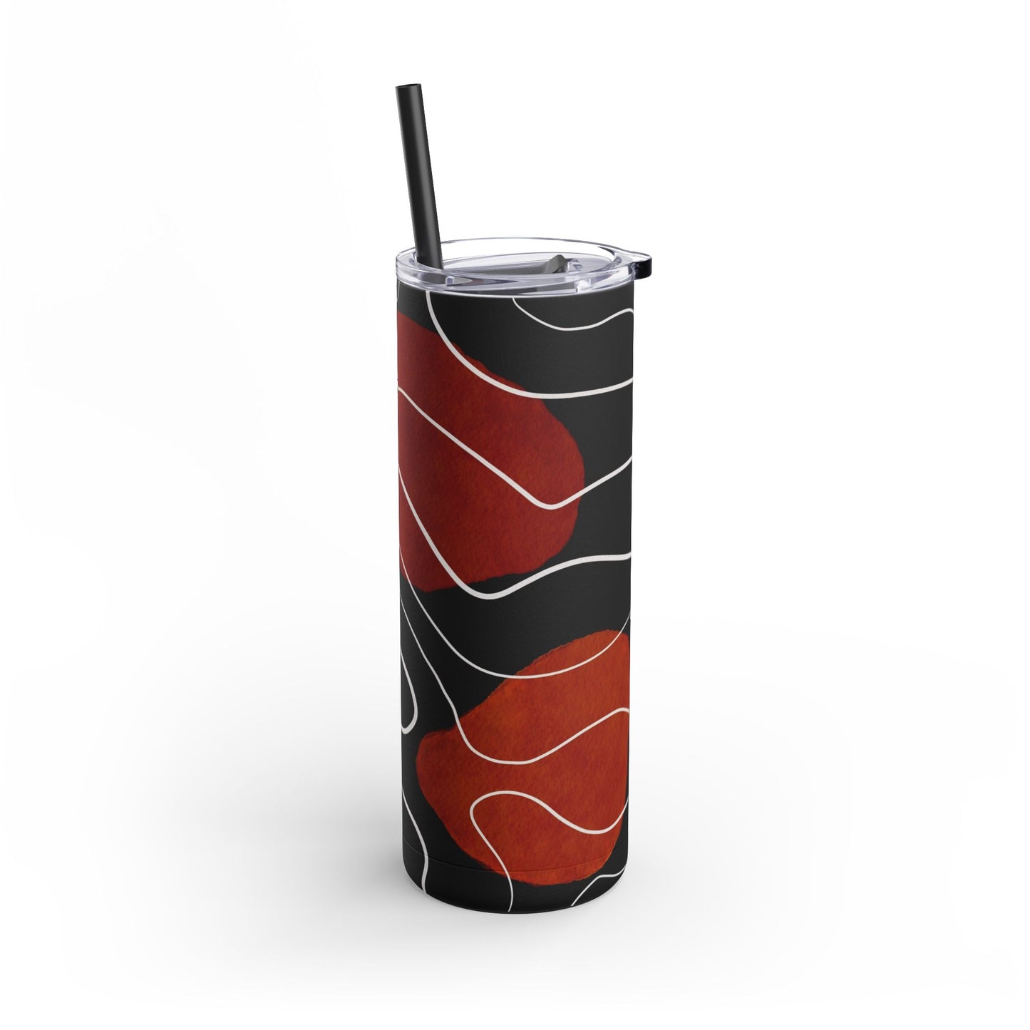 Stylish Matte Tumbler with Abstract Design, Perfect for Gifts, Travel, Coffee Lovers, Home Decor, and Reusable Drinkware