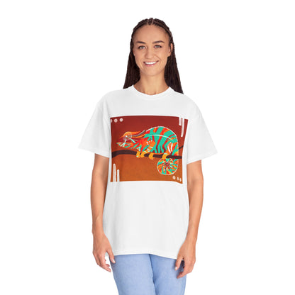 Vibrant Chameleon T-Shirt | Eco-friendly Fashion Tee, Unisex Graphic Tee, Animal Lover Shirt, Gift for Nature Enthusiasts
