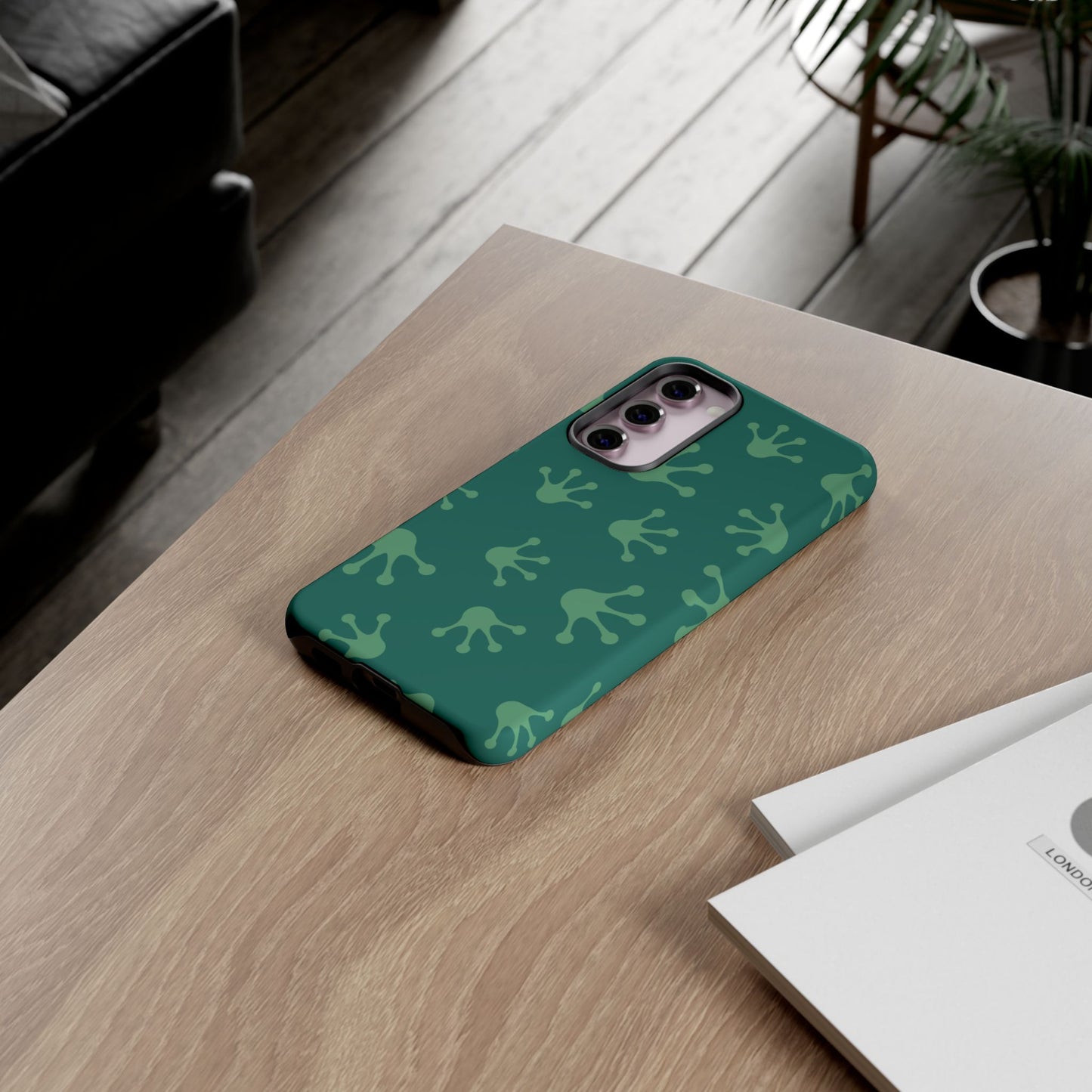 Frog Print Phone Case, Nature Lover Gift, Eco-Friendly Cover, Fun Green Design, Unique Frog Accessories