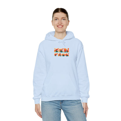 Vibrant Unisex Hoodie with Zen Frog and Snake Design, Cool Gift for Nature Lovers, Casual Wear for All Occasions, Gift for Her, Cool Hoodies