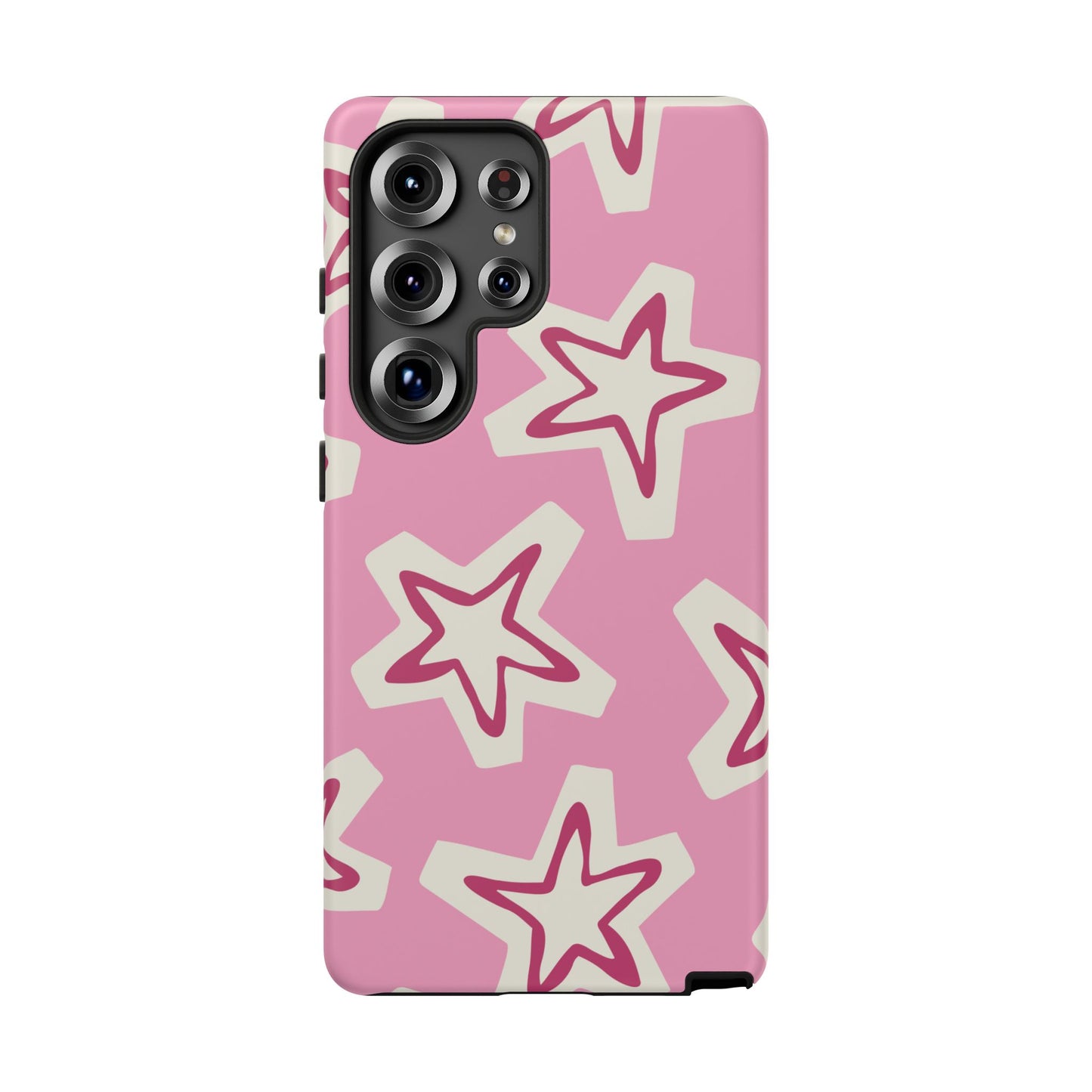 Starry Pink Phone Case | Tough Cases for Trendy Protection, Cute Gift, Fun Design, Holiday Match, Everyday Use