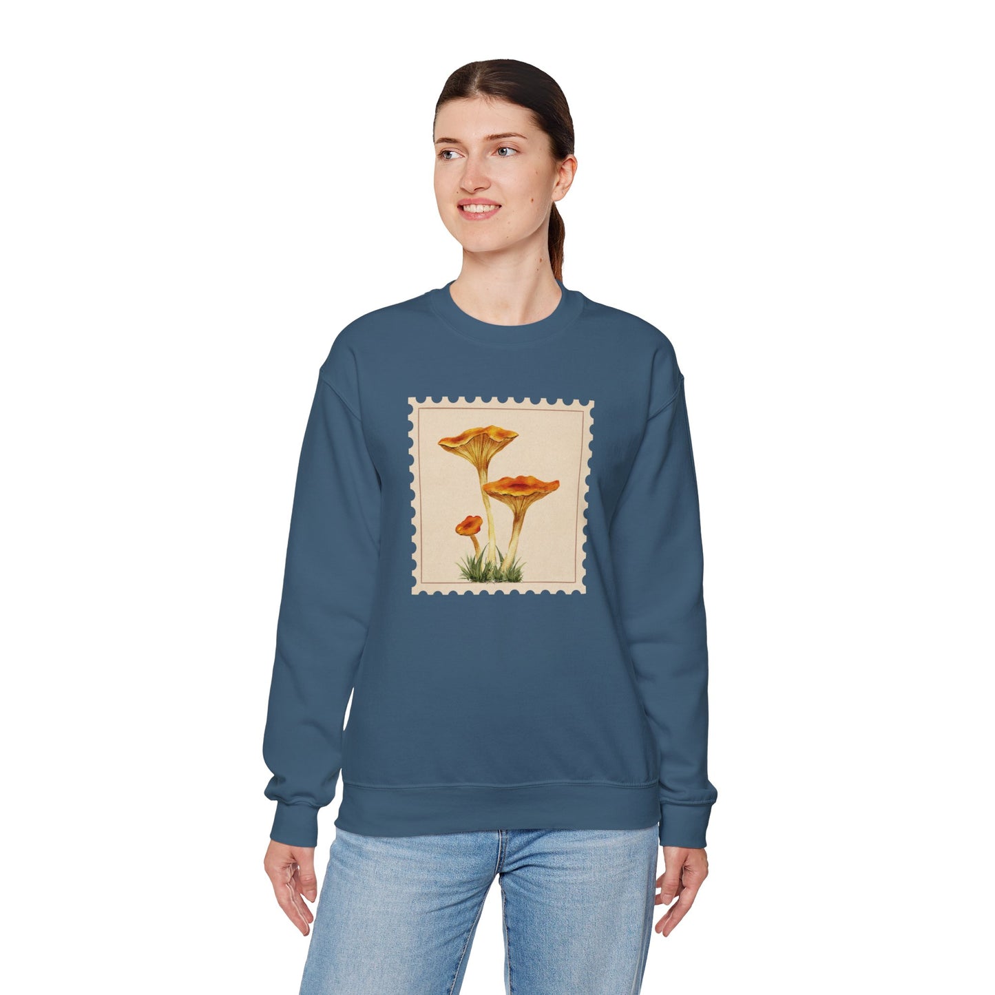 Vintage Floral Crewneck Sweatshirt, Cozy Fall Wear, Unisex Gift, Mushroom Art Apparel, Nature Lover Outfit, Comfy Mushroom Crewneck, Vintage Style