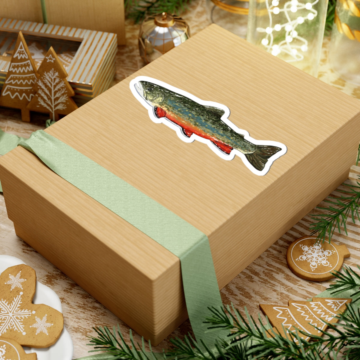 Vibrant Fish Kiss-Cut Stickers, Perfect for Laptop, Water Bottles, Gifts, and Fishing Enthusiasts, Stylish Decor