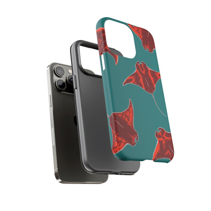 Manta Ray Phone Case, Tropical Phone Cover, Ocean Vibe Accessories, Summer Gift Idea, Marine Animal Merchandise