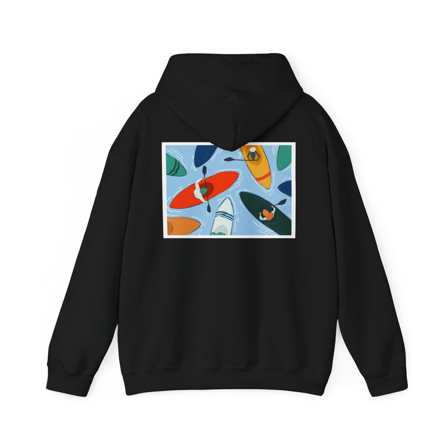 Serene Adventure Hoodie with Lotus Design, Eco-Friendly Sweatshirt for Outdoors, Yoga, Surfing, Beach Days, Mindfulness, Gift for Her, Gift for Him, Kayak Sweatshirt, Outdoor Designs