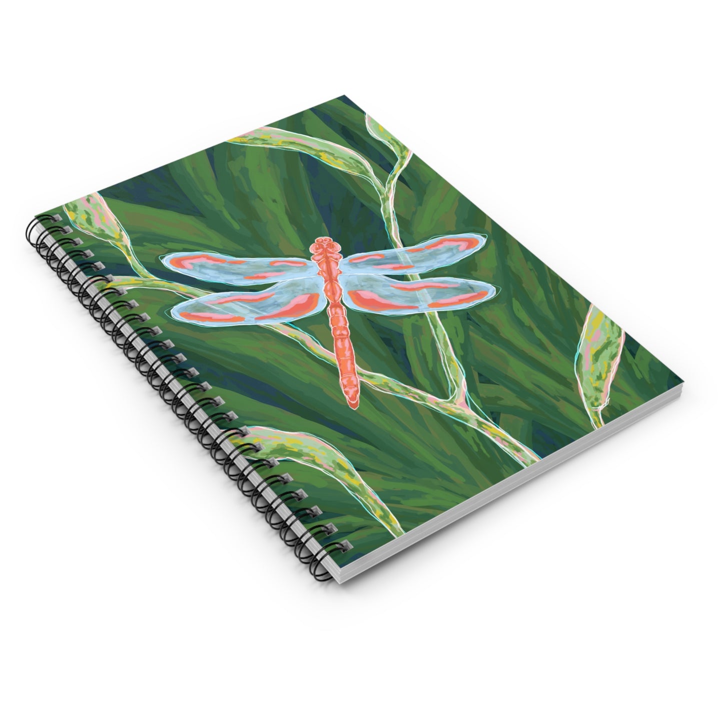Dragonfly Art Spiral Notebook - Perfect for Nature Lovers, Journaling, School, Gifts, Eco-Friendly