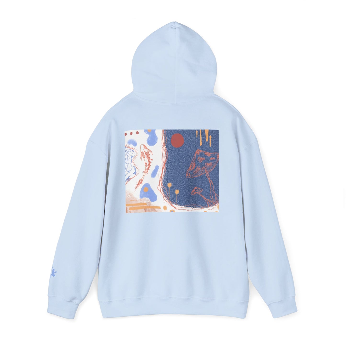 Artistic Unisex Hooded Sweatshirt - Cozy Streetwear for Comfort, Gift for Art Lovers, Perfect for Fall, Casual Style