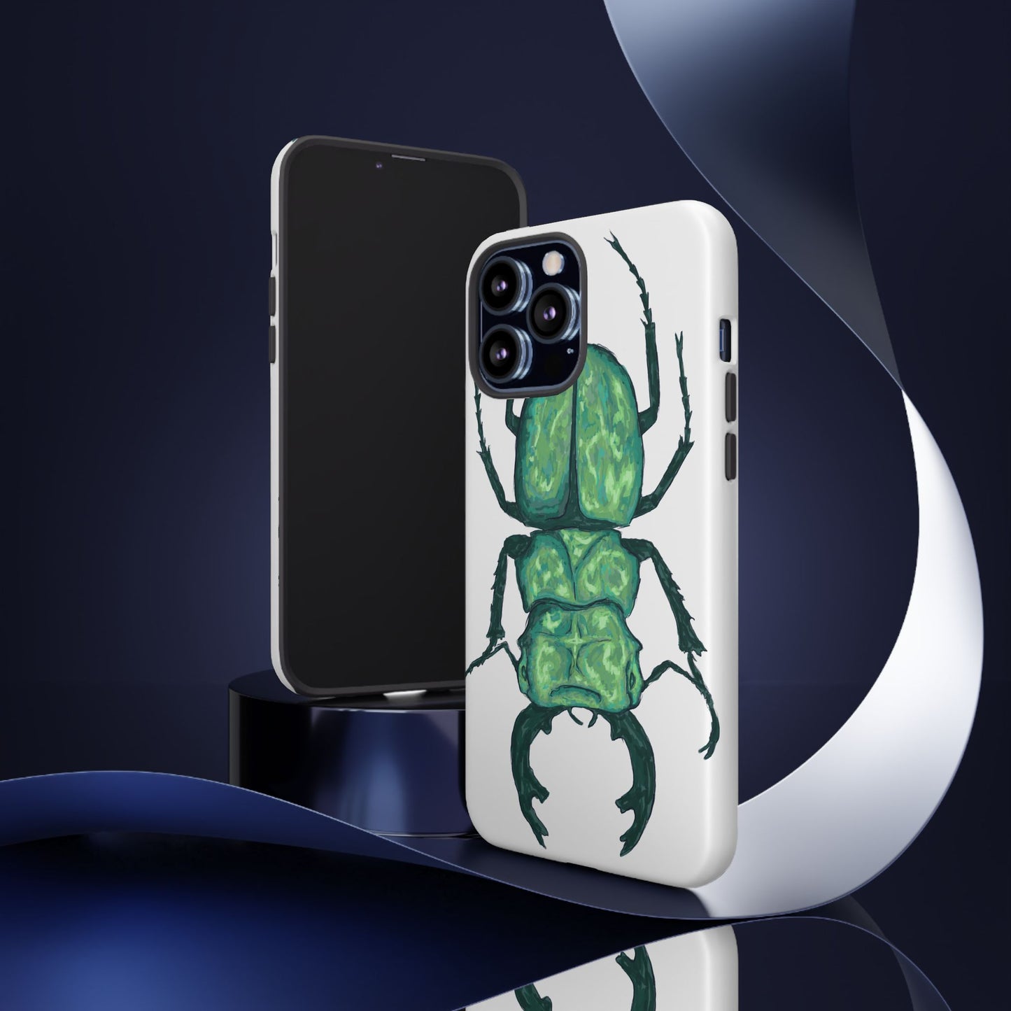 Green Beetle Phone Case - Tough Cases, Insect Lover Gift, Nature Lover Accessory, Unique Phone Cover, Eco-Friendly Design