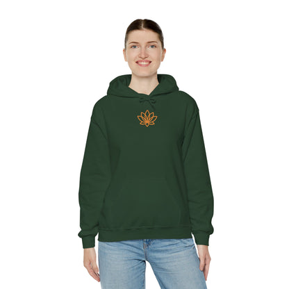 Serene Adventure Hoodie with Lotus Design, Eco-Friendly Sweatshirt for Outdoors, Yoga, Surfing, Beach Days, Mindfulness, Gift for Her, Gift for Him, Kayak Sweatshirt, Outdoor Designs