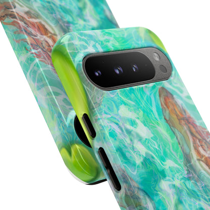 Watercolor Phone Case, Nature Lover Gift, Tough Phone Cover, Phone Accessory, Unique Design for Spring/Summer, Lily Pad, Fish Pond