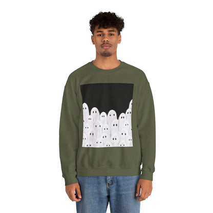 Painted Ghosts Crewneck | Cozy Sweatshirt, Perfect for Halloween, Fall, and Spooky Season