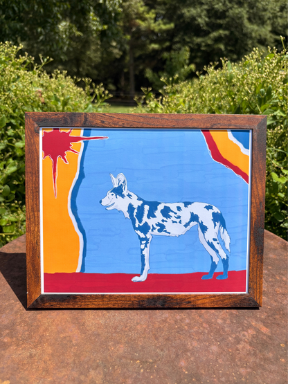 Painted Wolf Art Print