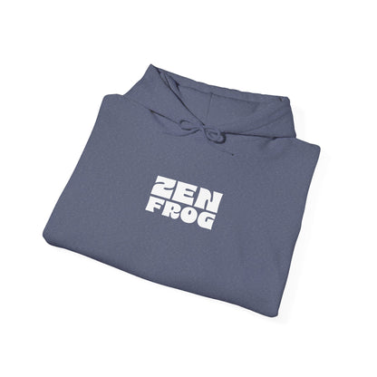 Zen Frog Octopus Unisex Heavy Blend Hooded Sweatshirt, Cozy Graphic Hoodie, Gift for Ocean Lovers, Unique Casual Wear, Relaxed Style