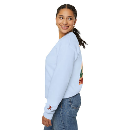 Cactus Art Crewneck Sweatshirt - Cozy unisex pullover, perfect for plant lovers, everyday wear, gifts for him/her, and casual outings