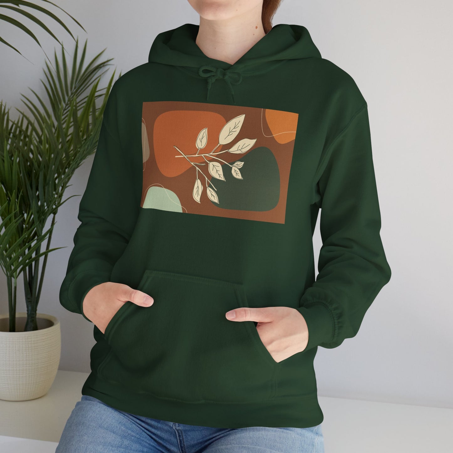 Botanical Design Unisex Hoodie, Cozy Sweatshirt for Nature Lovers, Gift for Friends, Autumn Fashion, Comfortable Casual Wear