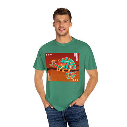 Vibrant Chameleon T-Shirt | Eco-friendly Fashion Tee, Unisex Graphic Tee, Animal Lover Shirt, Gift for Nature Enthusiasts