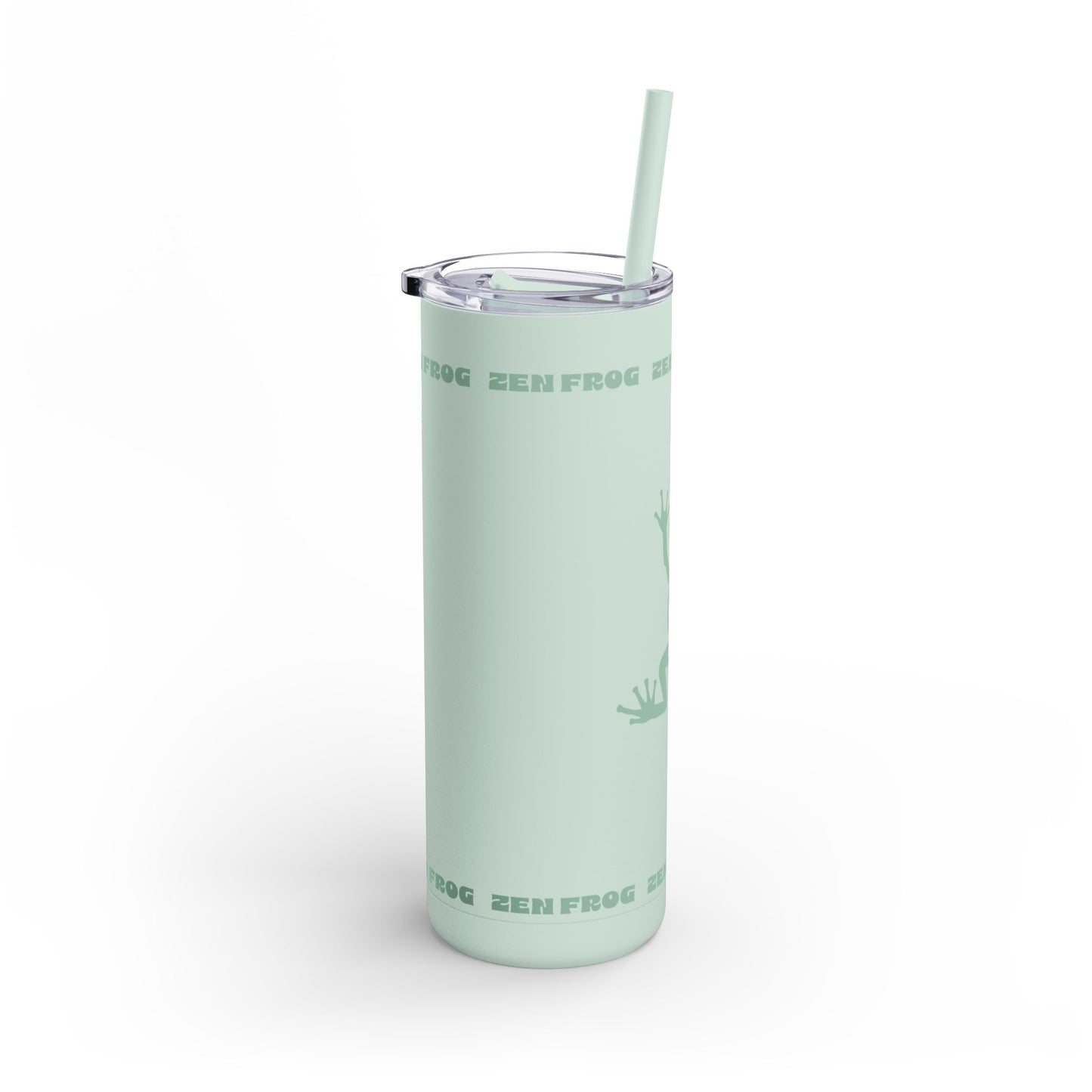 Zen Frog Skinny Tumbler, 20oz - Unique Drinkware for Nature Lovers, Eco-friendly Gift, Travel Cup, Summer Hydration, Stylish Reusable Cup