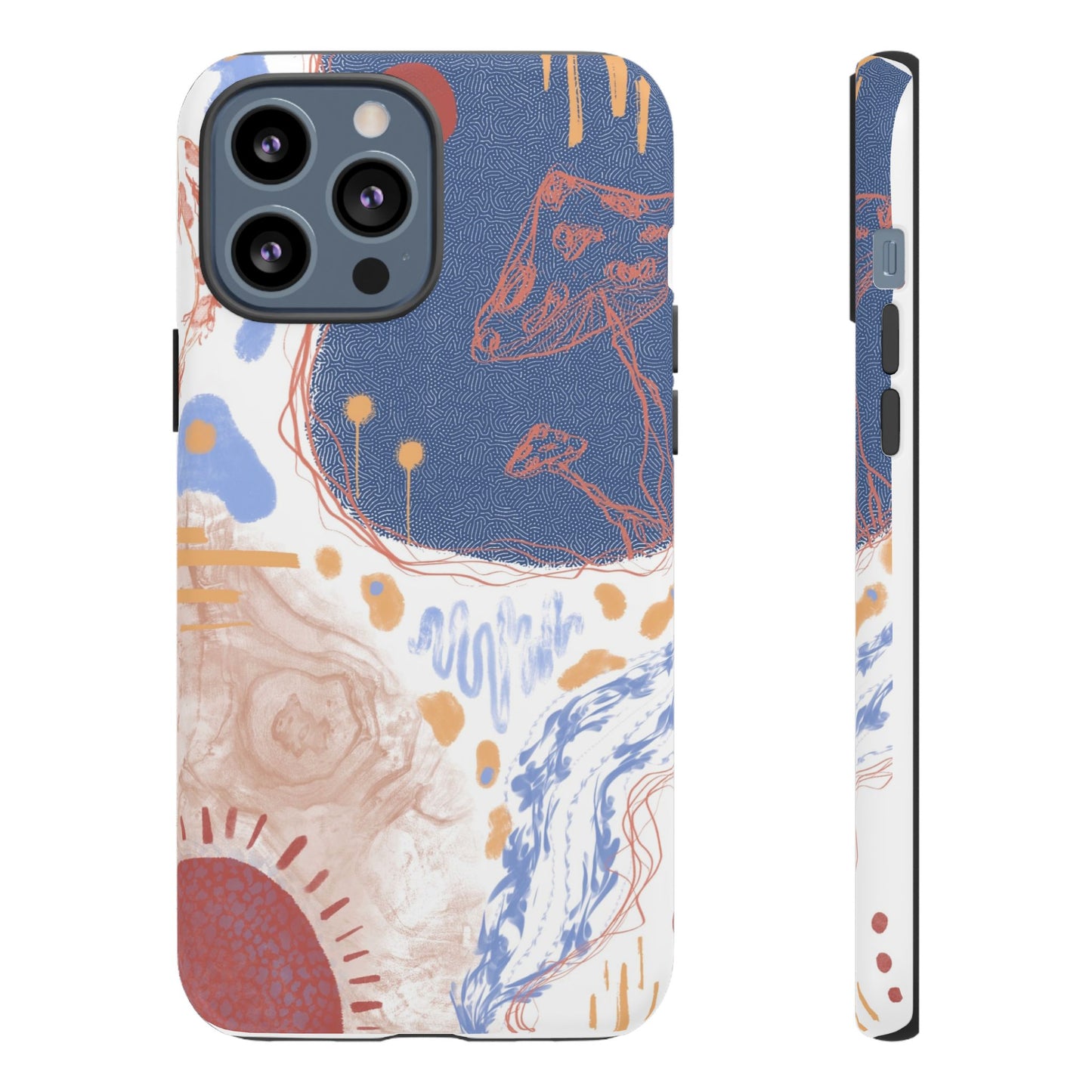 Artistic Phone Case with Abstract Design, Tough Phone Case, Unique Gift, Trendy Accessories, Modern Art Case, Stylish Tech Gear