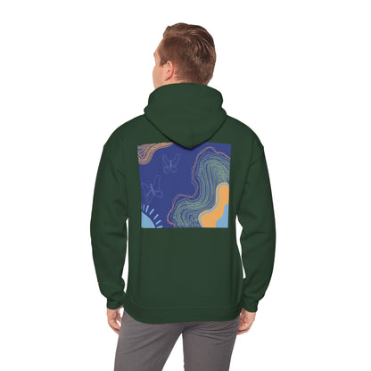 Unisex Heavy Blend™ Hooded Sweatshirt - Cozy Everyday Comfort, Perfect Gift for Nature Lovers and Art Enthusiasts