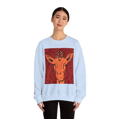Giraffe Art Crewneck Sweatshirt, Cozy Giraffe Sweatshirt, Animal Lover Gift, Unique Sweatshirt for Friends, Cute Animal Apparel