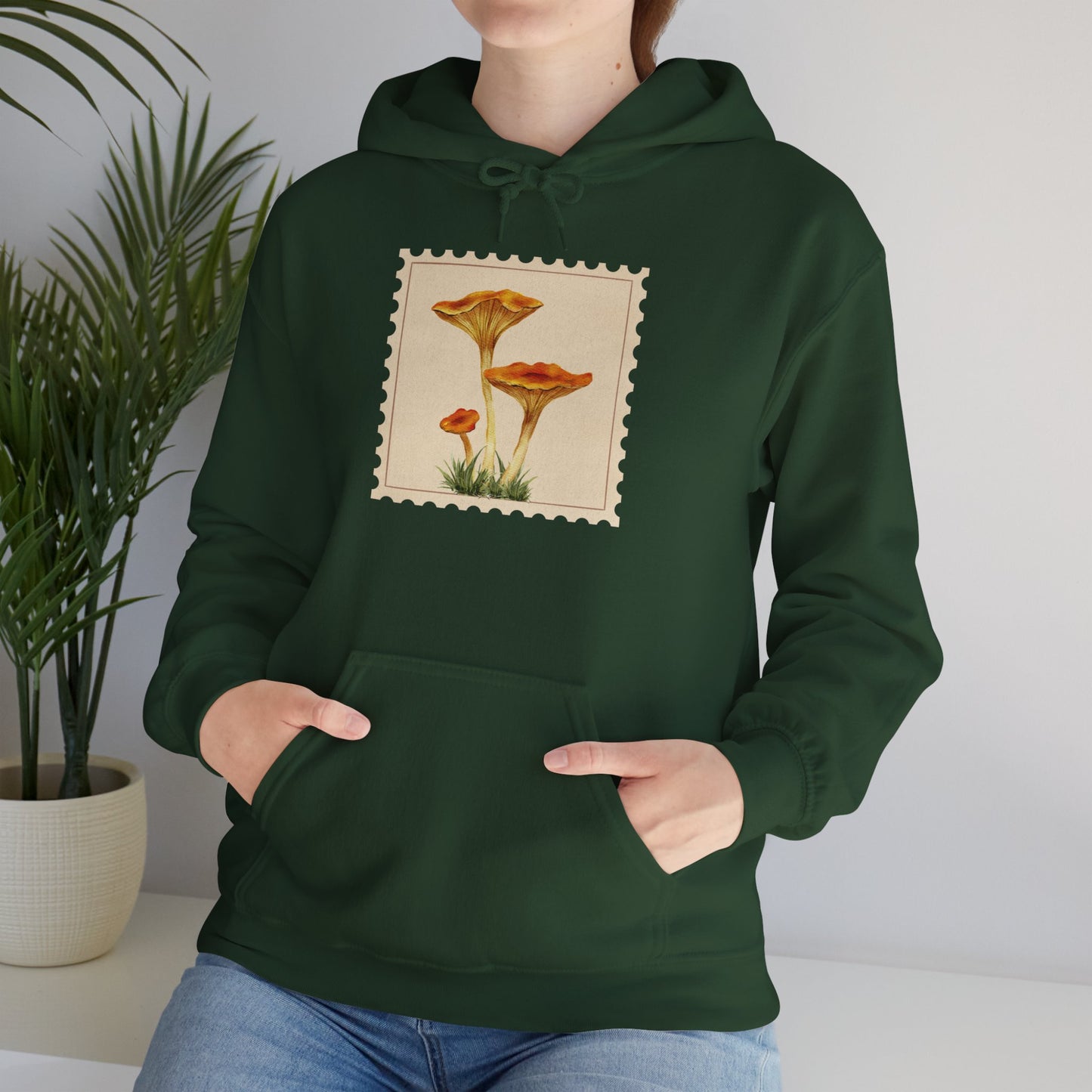 Botanical Print Hoodie, Cozy Sweatshirt, Nature Lover Gift, Comfortable Casual Wear, Fall Fashion, Unisex Hoodie, Comfy Mushroom Hoodie, Nature Vibes, Perfect for Fall