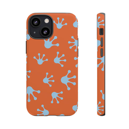 Frog Print Phone Case - Tough Cases, Orange Frog Design, Unique Gift, Fun Accessories, Vibrant Phone Cases, Cool Cases