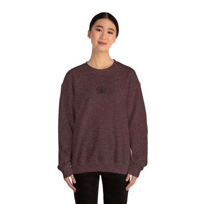 Lotus & Sun Graphic Sweatshirt, Relaxed Fit Crewneck, Perfect Gift for Spring, Cozy Fashion, Unisex Apparel, Gift for Him, Gift for Her, Fall Vibes, Autumn Crewneck