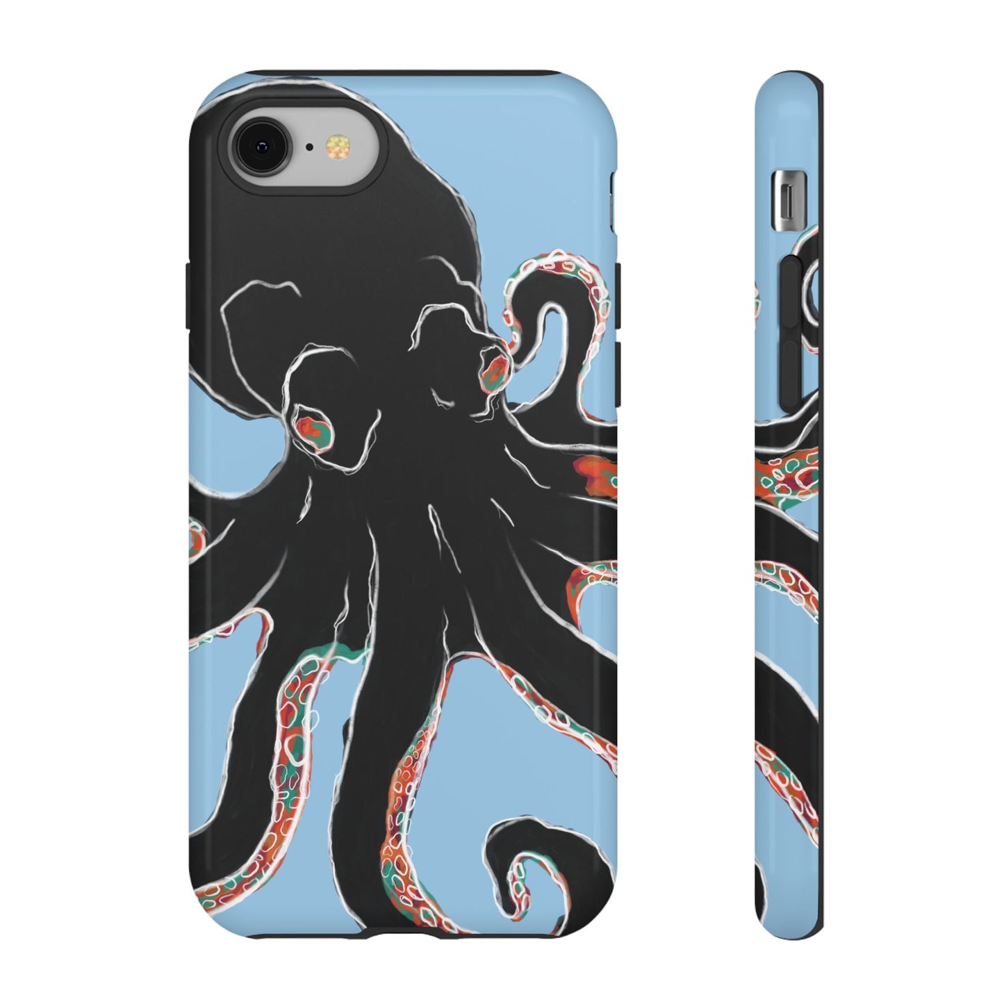 Octopus Tough Phone Case, Sea Creature Design, Ocean Lover Gift, Unique Phone Cover, Underwater Artwork