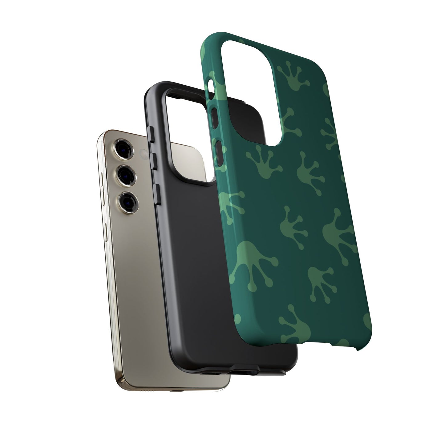 Frog Print Phone Case, Nature Lover Gift, Eco-Friendly Cover, Fun Green Design, Unique Frog Accessories