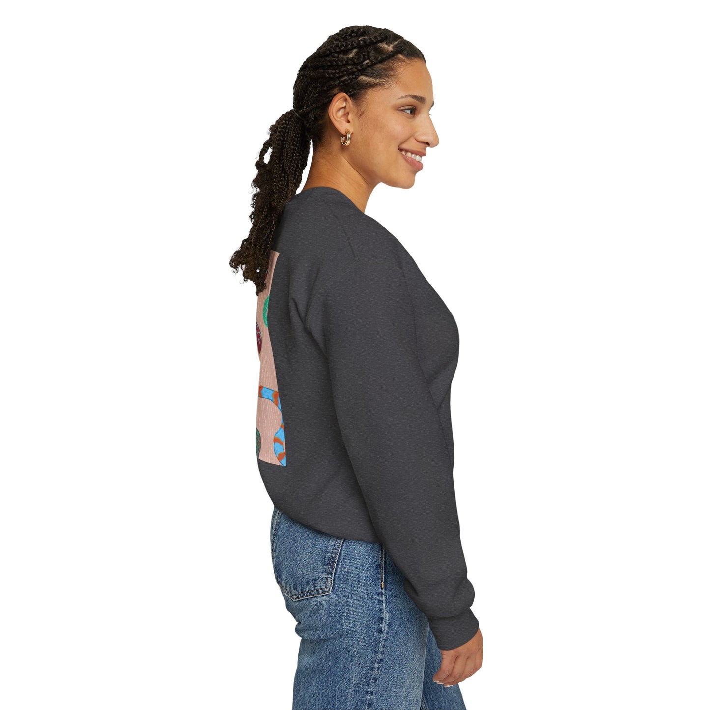 Funky Snake Unisex Crewneck Sweatshirt, Cozy Apparel, Unique Gift, Snake Art, Relaxed Style, Perfect for Casual Outings