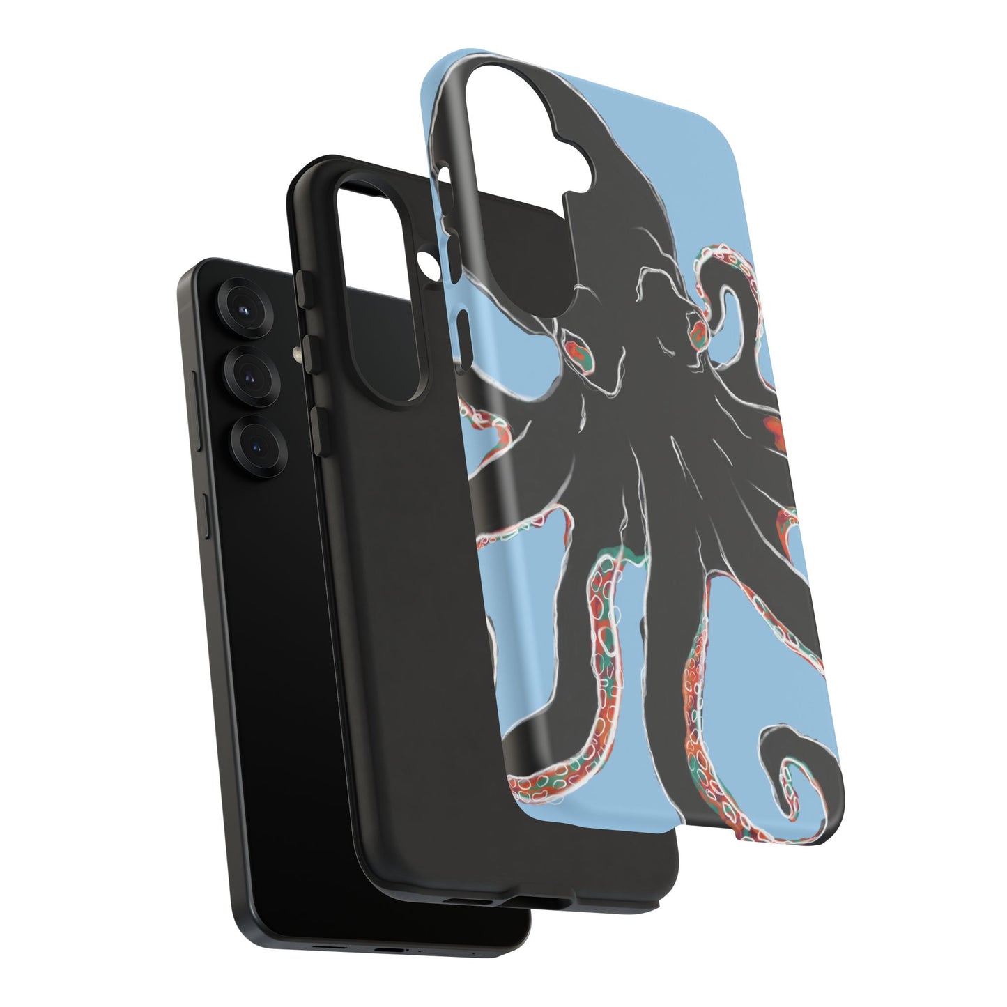 Octopus Tough Phone Case, Sea Creature Design, Ocean Lover Gift, Unique Phone Cover, Underwater Artwork