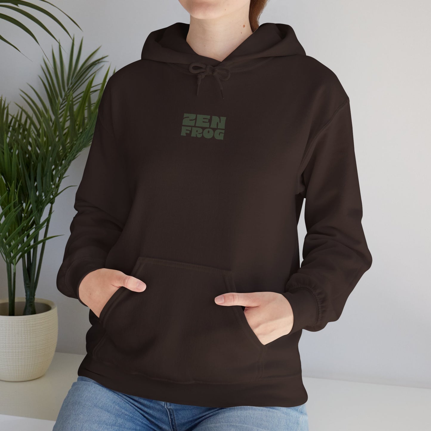 Zen Frog Unisex Hoodie | Relaxed Fashion, Cozy Sweatshirt, Unique Gift, Chill Vibes, Spring and Summer Style