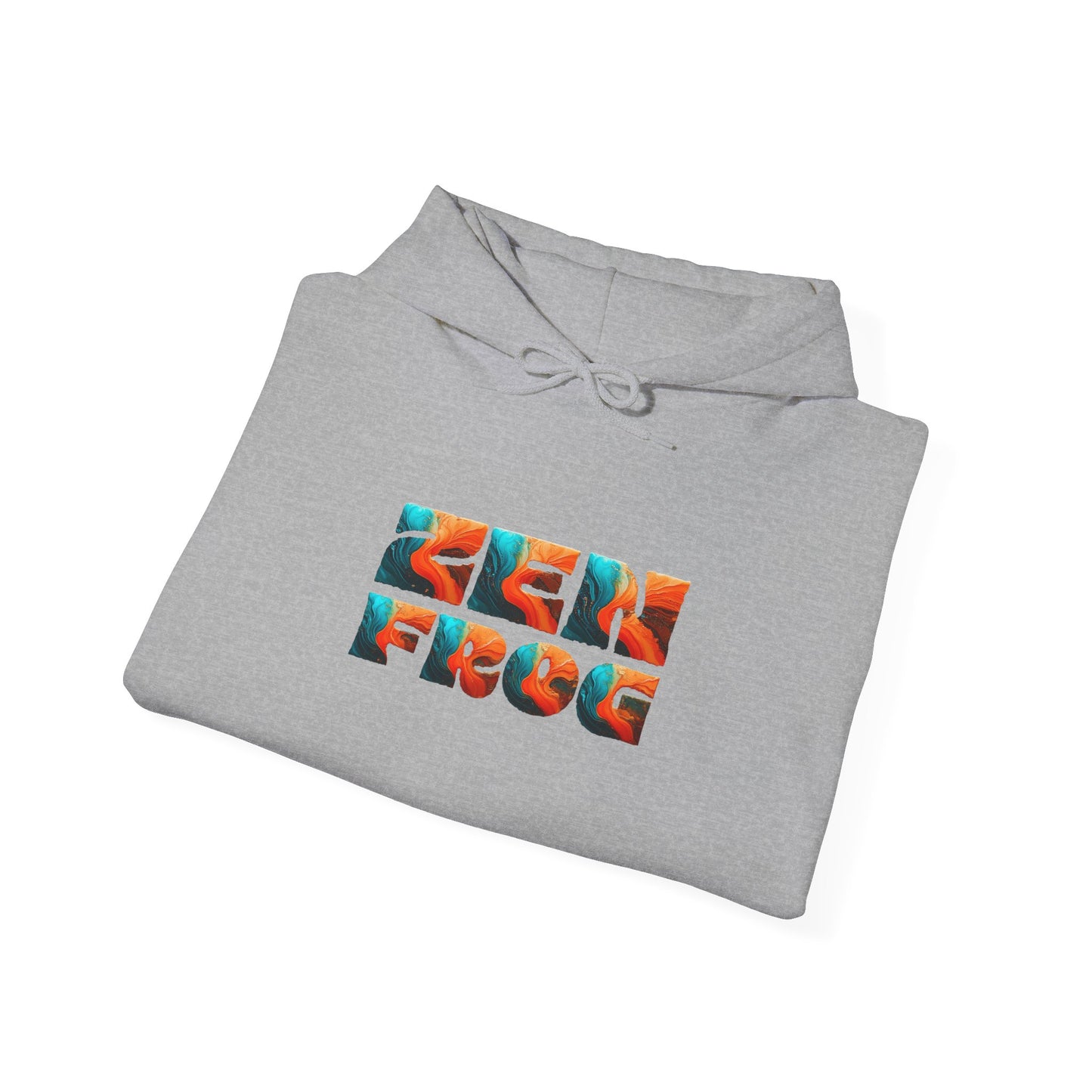 Zen Frog & Moon Unisex Hoodie, Cozy Sweatshirt for Relaxation, Gifts for Nature Lovers, Festival Wear, Everyday Comfort