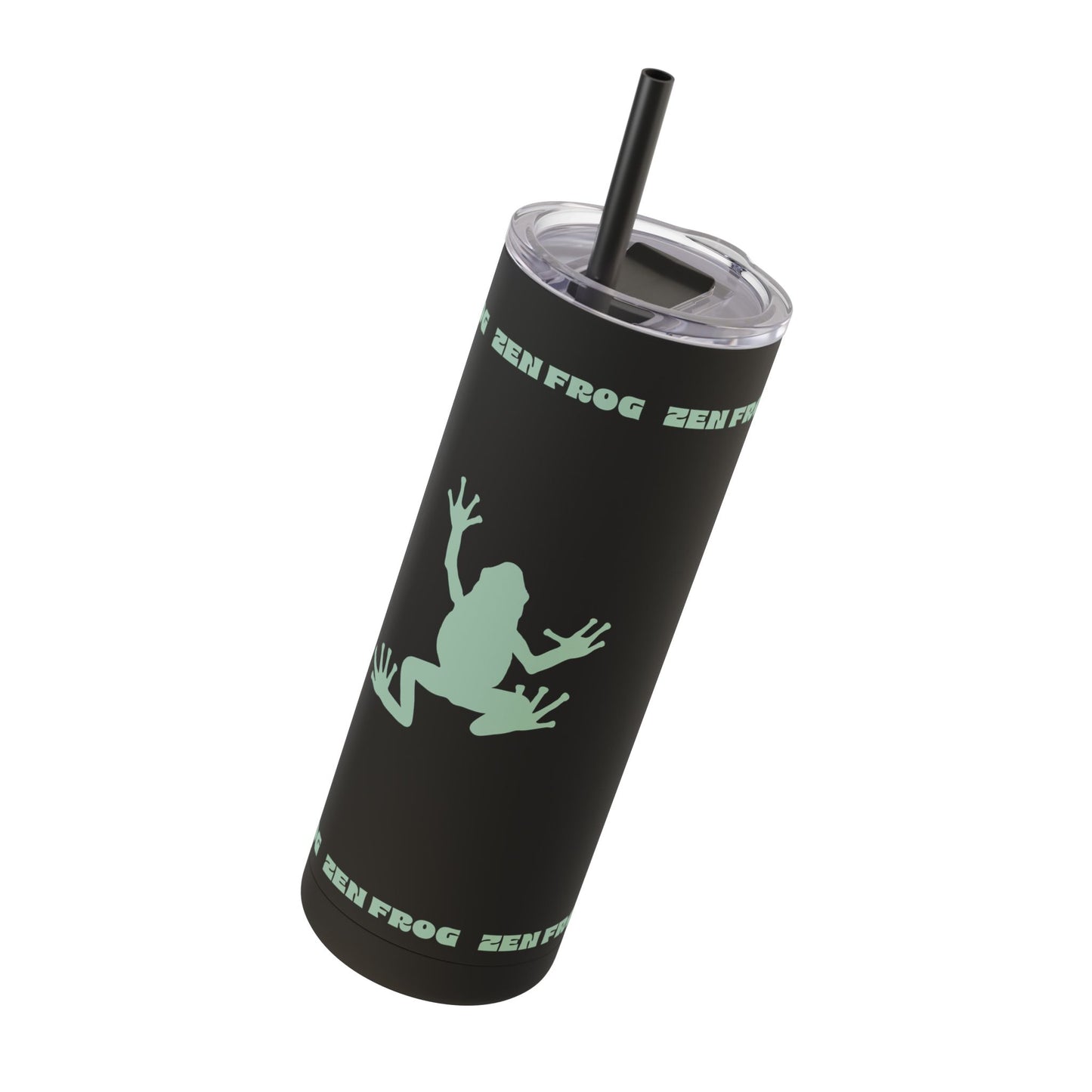 Zen Frog Skinny Tumbler, 20oz - Unique Drinkware for Nature Lovers, Eco-friendly Gift, Travel Cup, Summer Hydration, Stylish Reusable Cup