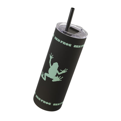 Zen Frog Skinny Tumbler, 20oz - Unique Drinkware for Nature Lovers, Eco-friendly Gift, Travel Cup, Summer Hydration, Stylish Reusable Cup