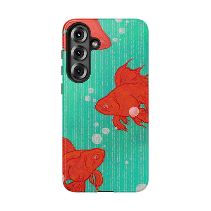 Vibrant Goldfish Phone Case, Colorful iPhone Cover, Ocean Vibe Accessory, Unique Gift for Fish Lovers, Cute Phone Cases